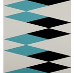 Composition in 2308 Turquiose, 2026 Black and 3015 White